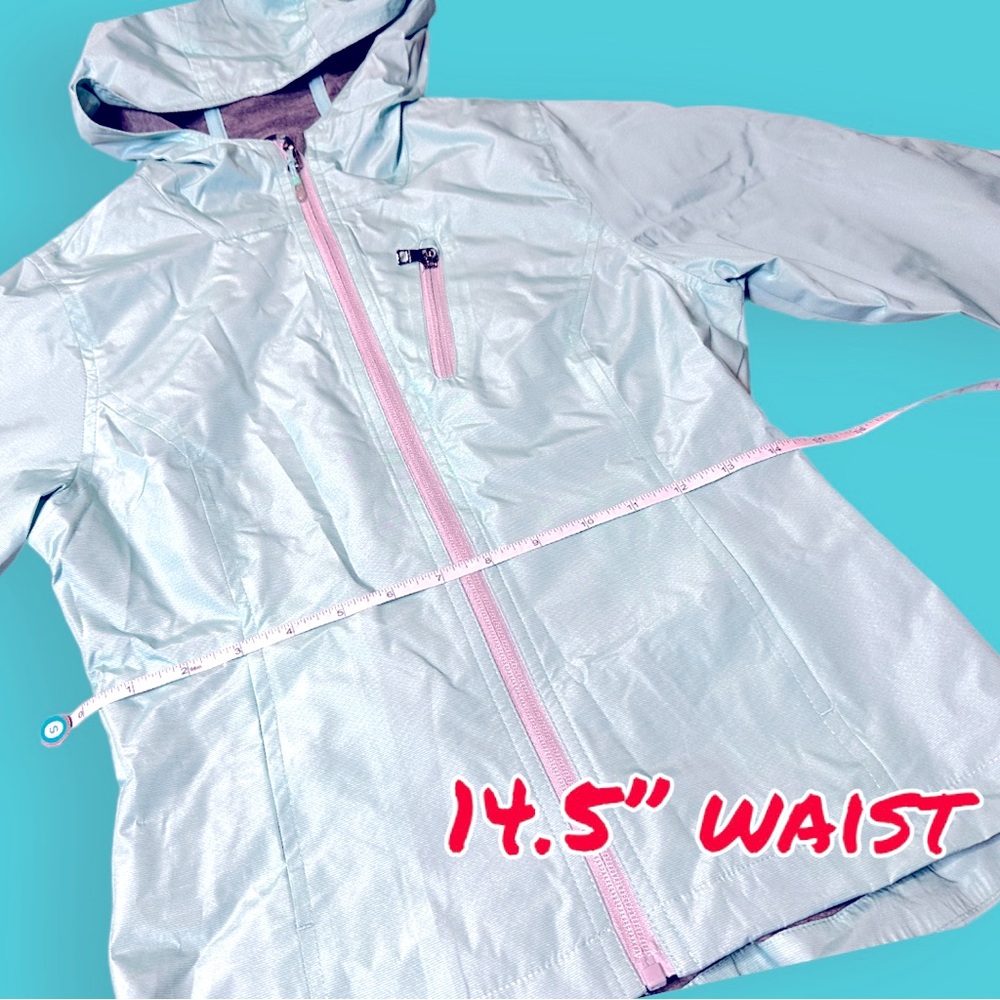 🎉HOST PICK 🎉NWT HAWKE & Co Girls Rain Jacket/Windbreaker in Teal. Girls 7/8 - Picture 8 of 15